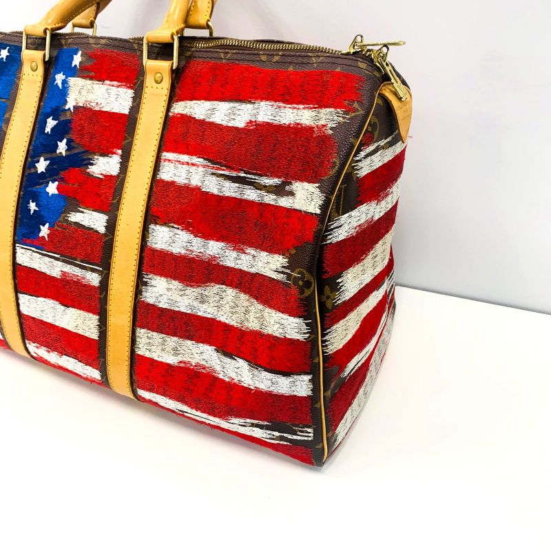 Louis Vuitton JAY AHR FLAG USA Paint Brushed Model Keepall : X0358