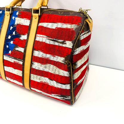 Louis Vuitton JAY AHR FLAG USA Paint Brushed Model Keepall : X0358