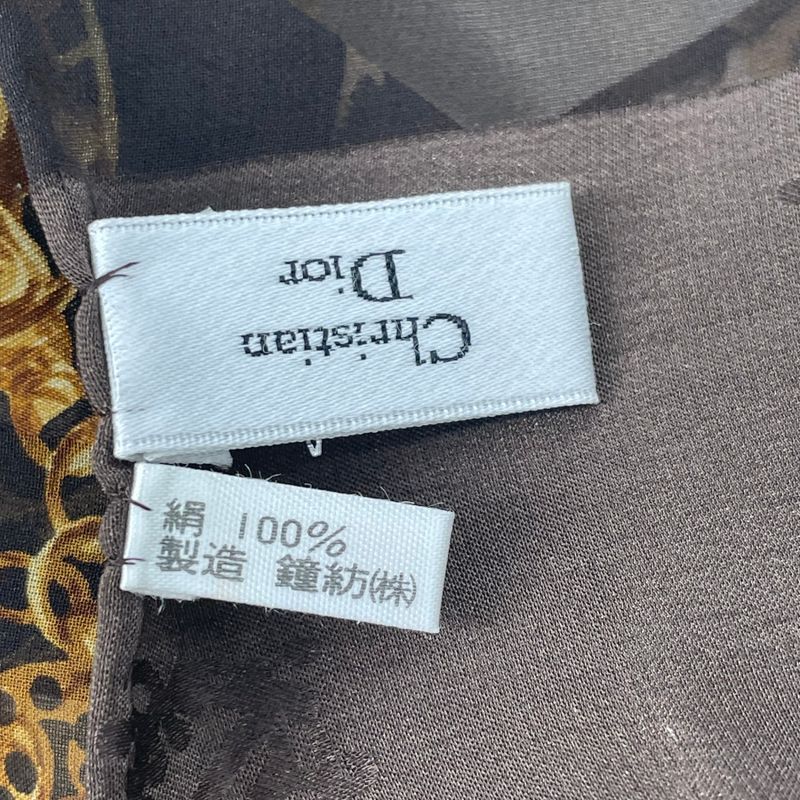 Christian DIOR Large Logo Scarf Silk Blawan