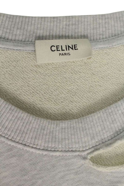 Celine 25AW Ry0gw670q Logo Paint Damaged Sweatshirt Men's L