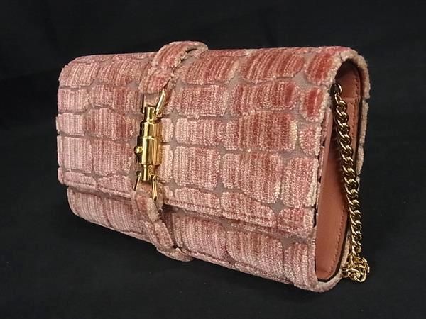 Gucci 652681 Jackie 1961 Velour Crocodile Shoulder Bag Shoulder Wallet In