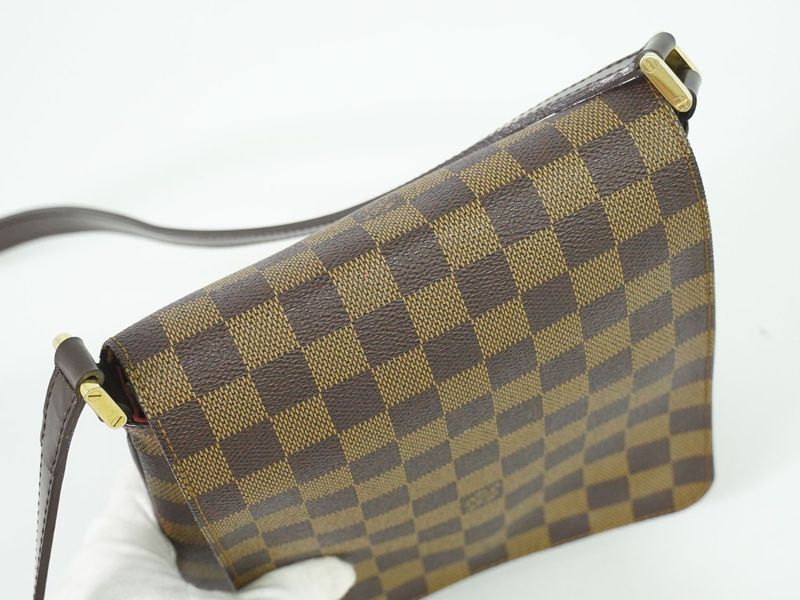 Authentic Louis Vuitton LV Musette Salsa Long Damier Ebène Shoulder Bag