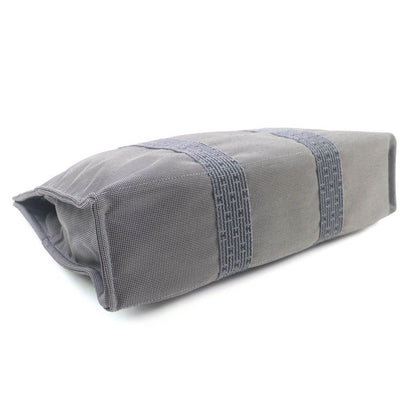 Hermes Yale Line MM Silver Hardware Serie Button Canvas Tote Bag Gray Made In