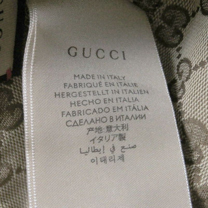Gucci 700851 Wool Linen Logo Leather Patches Check With GG Allover Pattern
