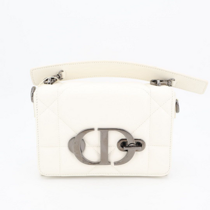 Christian DIOR Caro Chain Shoulder White Bag