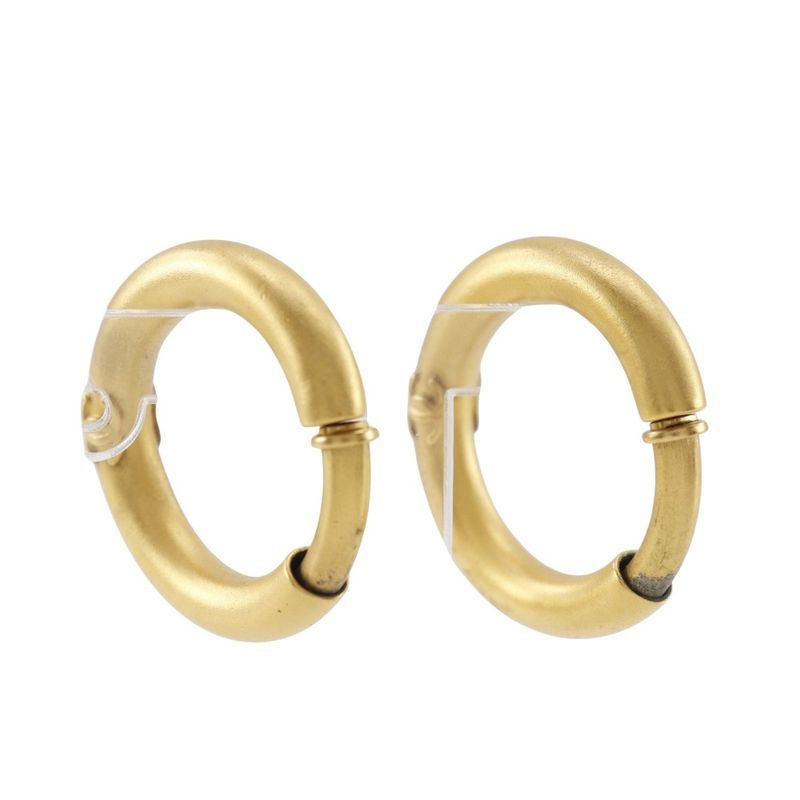 Chanel Hoop Vintage Gold Plated 96P Ladies 22.8g Earrings