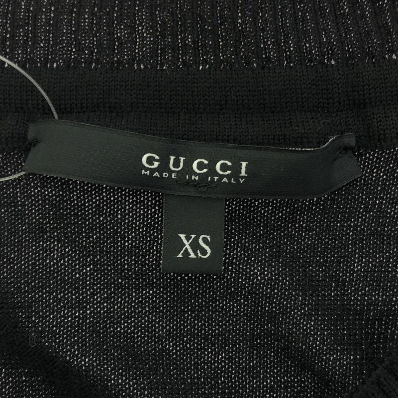 Gucci Cashmere Ribbon Knit Cardigan 214410 X4120 Black XS