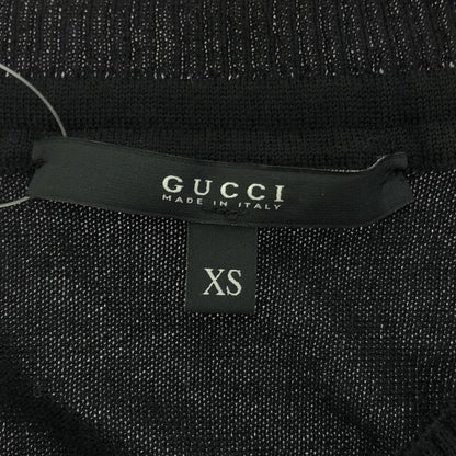 Gucci Cashmere Ribbon Knit Cardigan 214410 X4120 Black XS