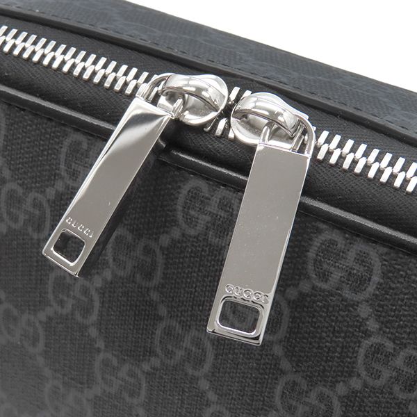 Gucci Shoulder Bag GG Black Small GG Supreme Canvas Black Silver Hardware Black