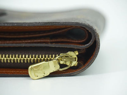 Authentic Louis Vuitton LV Compact Zip Monogram Fold Wallet Brown M61667