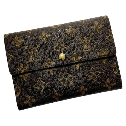 Louis Vuitton Porte Tresor Etuit Papier Sp0937 Brown Monogram Bifold Wallet