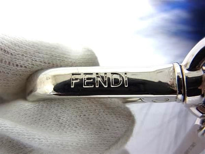 Pattern Fendi Bag Bugs Monster Fur X Leather Charm Key Holder Blue And