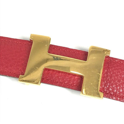 Hermes Belt H Belt H Belt Constance Leather Red And Black