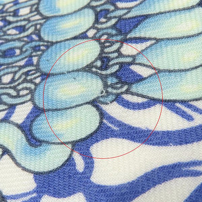 Hermes Shawl Carre 140 Carre Cashmere Silk Blue and Green [mors Etgourmettes