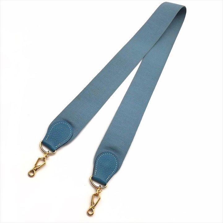 Hermes Evelyne Shoulder Strap Gold Blue Jean Light Bag