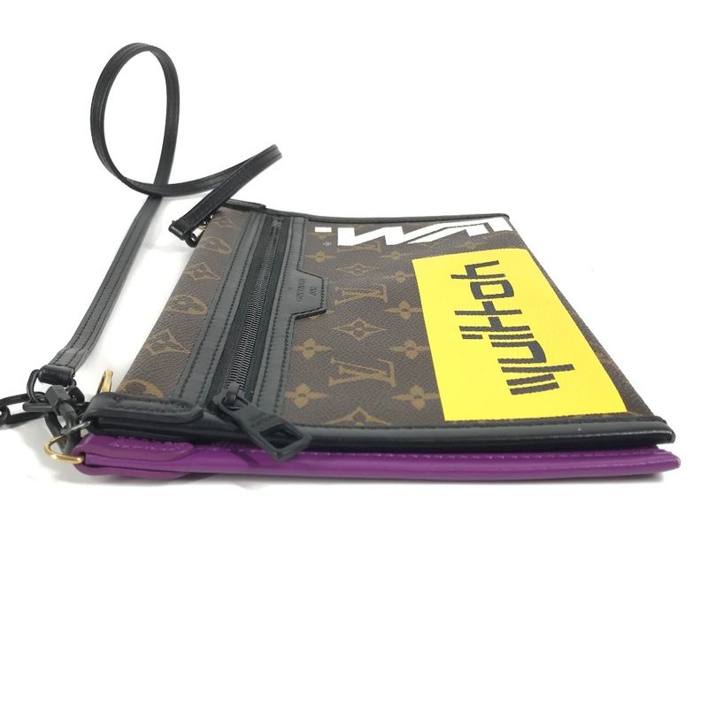 Louis Vuitton Shoulder Bag Flat Messenger M44641 Monogram Canvas Brown