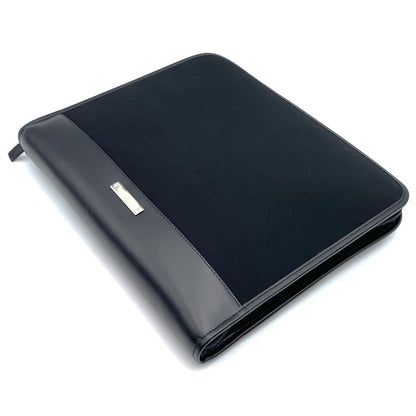 Gucci 019 0434 Clutch Bag Second Bag Leather Nylon With Pouch Black Ladies Men