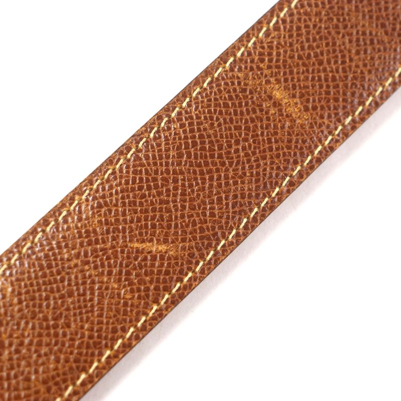 Hermes Vintage Gold Hardware Margiela Period Leather Belt Dark Brown 100 E