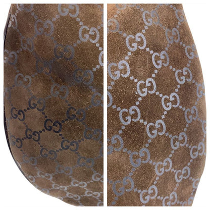 Gucci Brown GG Canvas/suede 001 1206 Shoulder Bag Women 504743