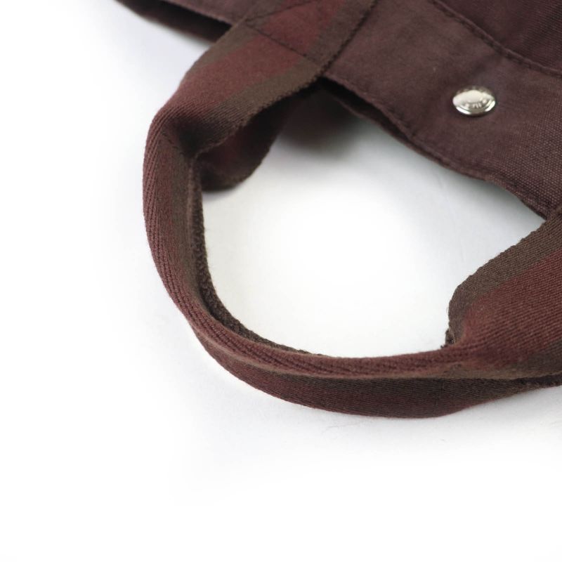 Hermes Fourre Tout MM Silver Hardware Serie Button Half Leather Use Canvas Tote