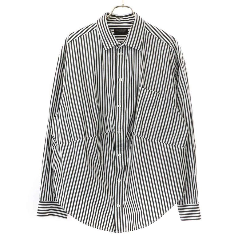 Balenciaga 24ss Swing Striped Cotton Shirt Swing Striped Cotton Shirt 725390