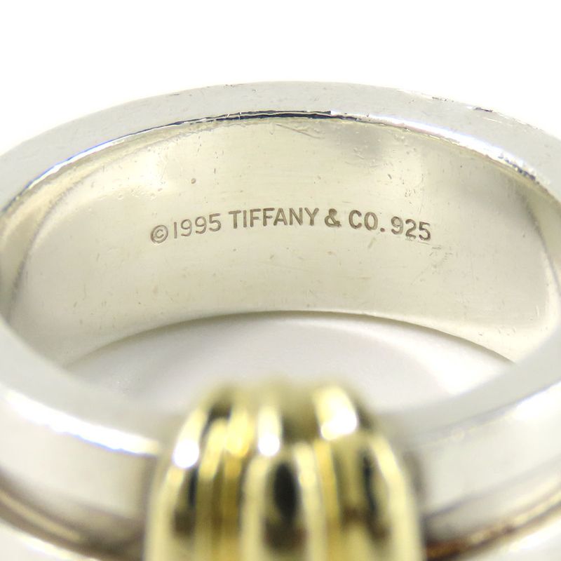 Tiffany & Co Ring - Ring Grooved With 3 Rows 925 Silver 18K Yellow Gold Approx