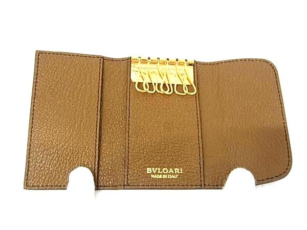 Bvlgari Leather 6-ring Key Case Key Case Men's Women's Brown Fl1785