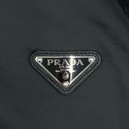 Prada Outerwear Recycled Polyester Black Triangle Logo Plate Blouson Reversible