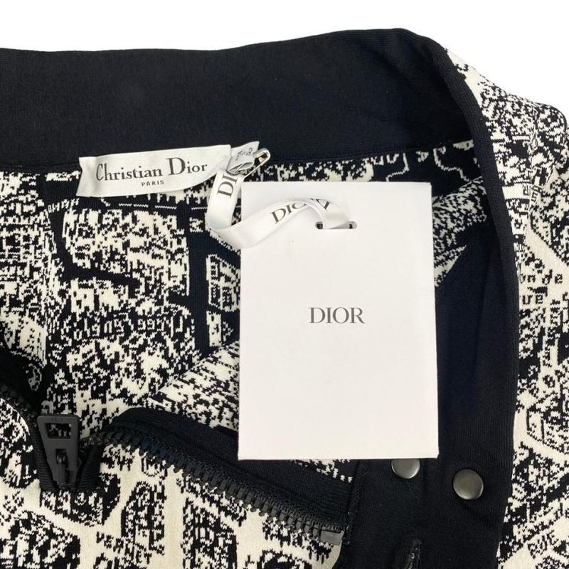 Christian Dior Mini Skirt Tight Skirt 324j11am505 White Black