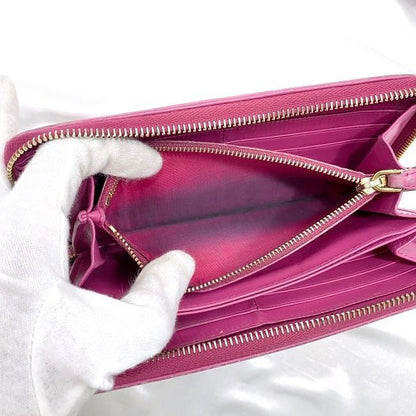Prada Round Zipper Long Wallet Pink Fuxia 1m0506 Wallet
