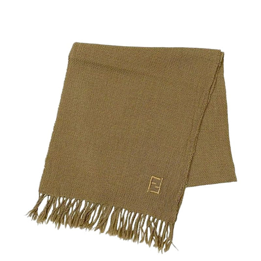 Fendi Scarf Ec21940 Beige Excellent Condition Cleaned