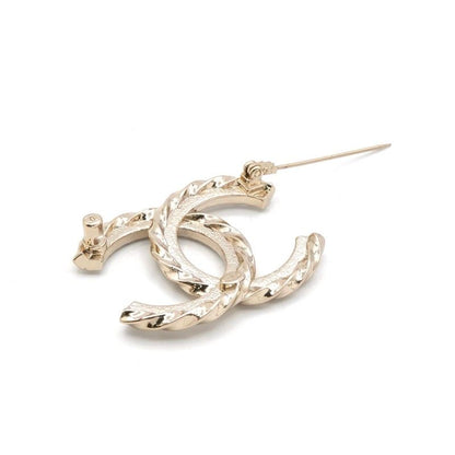 Chanel Brooch Corsage Gold Here Mark Rhinestone