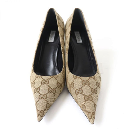 Gucci×Balenciaga 676603 GG Canvas Logo Pointed Toe Pumps 36 1/2 Made In Italy