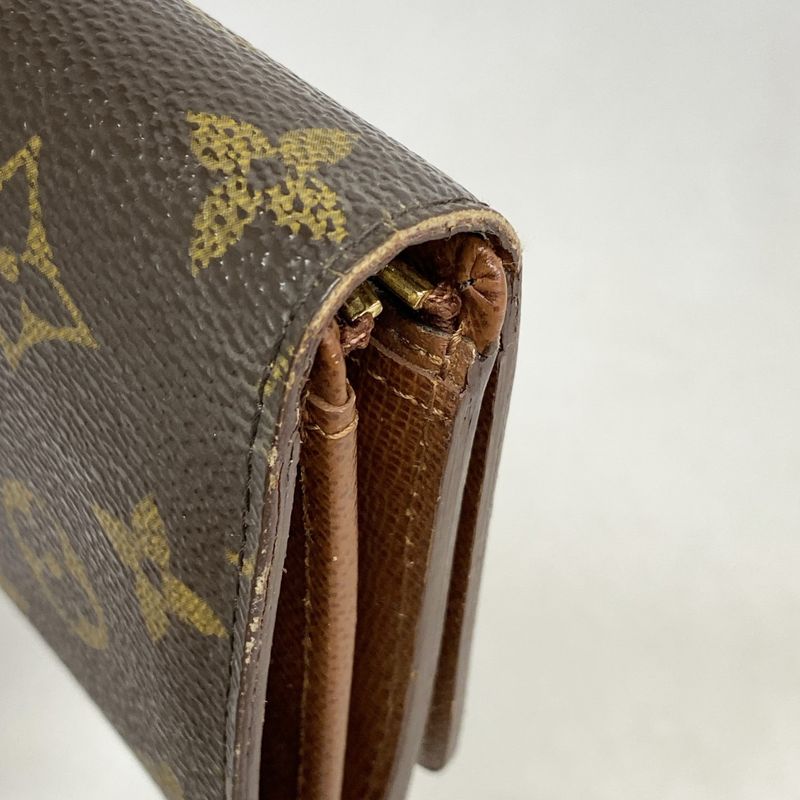 Louis Vuitton Wallet Monogram Porte Monnaie Zip M61735 Brown Ladies