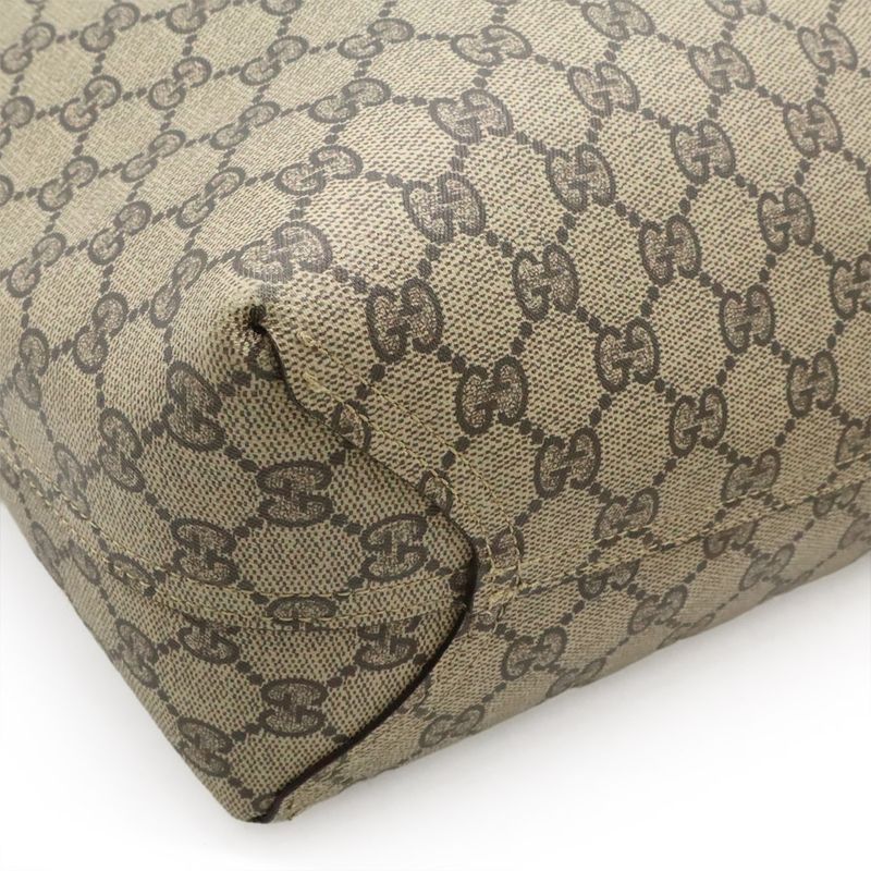 Gucci GG Supreme Reversible Tote Bag Shoulder Tote Semi Shoulder PVC Leather