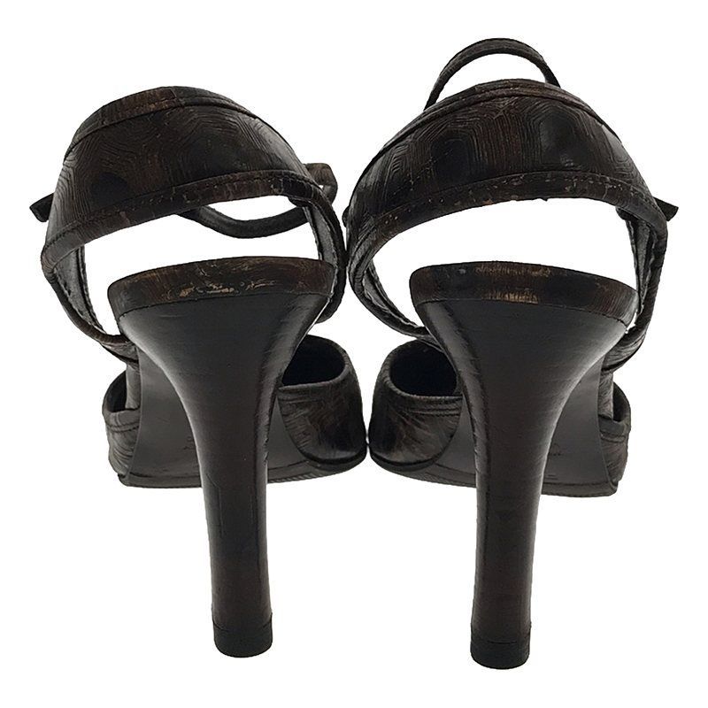 Fendi - Strap Open Toe Sandals - 35 1 2 - Brown - Women's