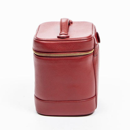 Chanel Vanity Case Red Caviar Leather A