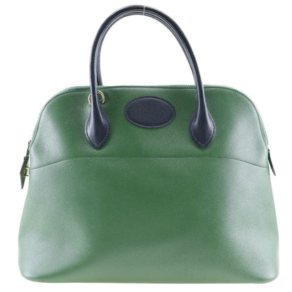 Hermes Bolide 35 Bicolor Courchevel Green/navy Blue 0V Ladies Handbag