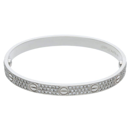 Cartier New Shape LOVE Bracelet Love Bracelet 18K White Gold After Diamond