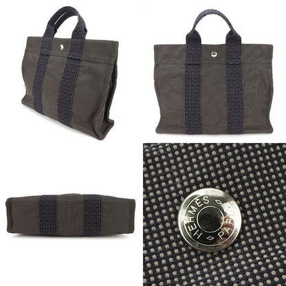 Hermes Tote PM Her Line Gray New Hardware Handbags Canvas Daily Use Casual