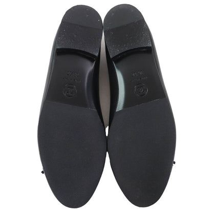 CHANEL G02819 Ballerina Coco Mark Ribbon Patent Leather Use Leather Flat Shoes