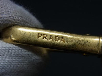 Prada Canapa Canvas And Leather Shoulder Strap For Striped Bag Black And