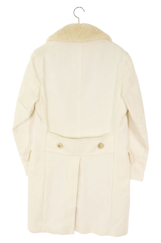 Gucci 130838 Z1448 Beaver Fur Lined Mouton Double Breasted Chester Coat Mens 46