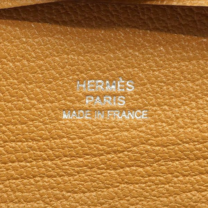 Hermes Coin Case Bastia Chèvre Sesame Silver Hardware Unused Brown Stamped W