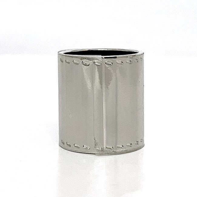 Hermes Scarf Ring Silver Saddle