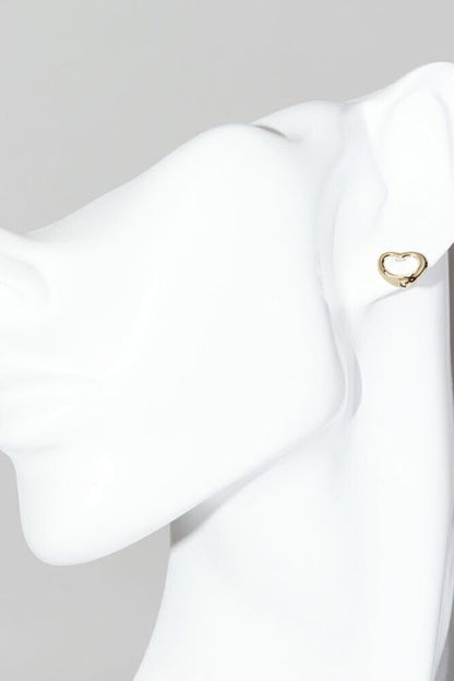 Tiffany & Co Earrings 18K Yellow Gold Elsa Peretti Open Heart Earrings 11mm