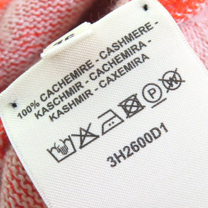 Hermes 2023 3h2600d1 100% Cashmere Circle Logo Part Short Sleeve Knit Top