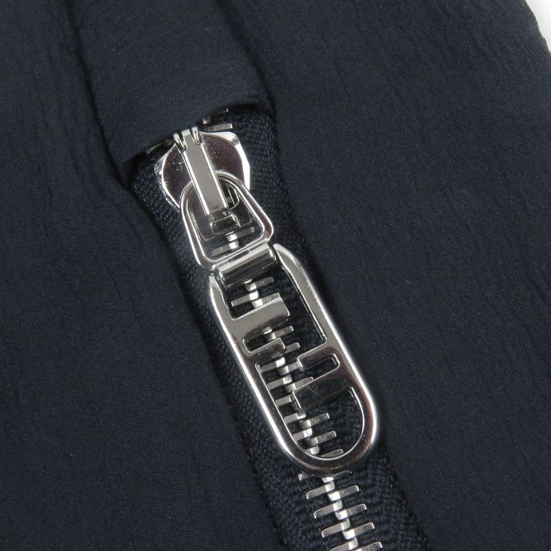 Fendi 2022 Fb0825 FF Logo Hardware Easy Pants Tapered Pants Navy 46 Made In