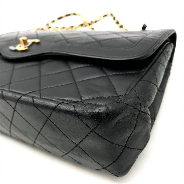 Chanel CC Logo Quilted Lambskin Limited Edition Double Flap Chain Shoulder Bag