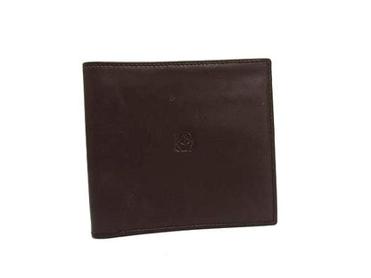 Pattern Loewe Anagram Nappa Leather Bifold Wallet Billfold Men's Brown